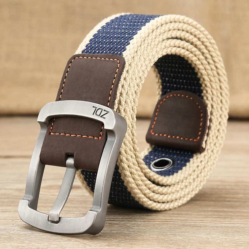 MEDYLA belt male belt canvas belts for men with fashionable metal buckle pins military tactical belts