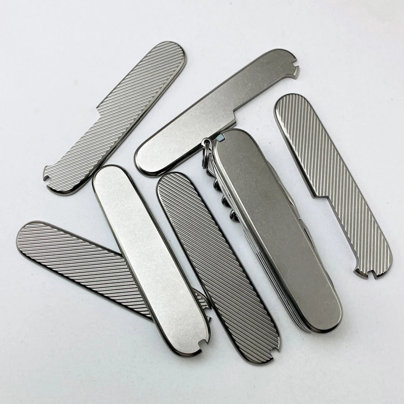 91mm Swiss Knife Titanium Alloy Chip, Modified TC4 Handle Patch for DIY Knife Handle Material Making