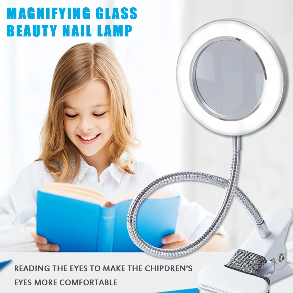 Multifunctional Table Lamp Magnifying Glass Lamp Clip Desk Lamp Eye Protection Reading Led Desk Lamp Beauty Makeup Tattoo Light