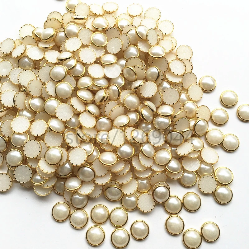 8mm 50 piece/lot Acrylic Beads Pearl imitation Half Round Flatback Bead Nail art Jewelry Free Shipping