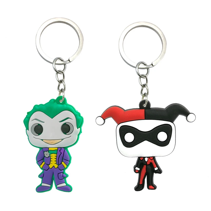 1PCS PVC hot sale key ring classic anime movie figure keychains couple souvenir gift key holder men women keys charm bag trinket