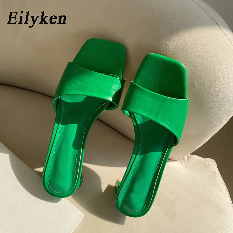 Eilyken Women Brand Slippers 2022 Summer Outdoor Beach Flip Flop Open Toe Flat Casual Low Heel Leisure Sandal Female Slides