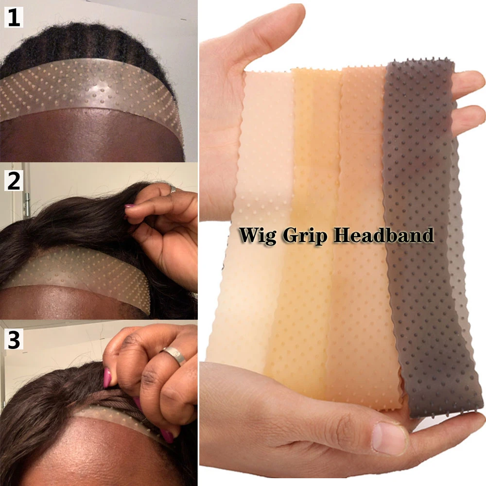 Non Slip Wig Grip Headband Transparent Silicone Wig Band Adjustable Elastic Band For Wigs Headband for Wig Secure Wig Gripper