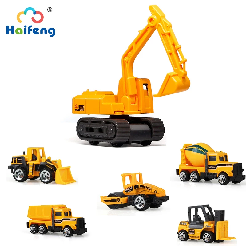 16 Styles Mini Engineering Alloy Car Tractor Diecasts Vehicle Toy Dump Truck Model Classic Toy Cars For Children Boy Kids Gift