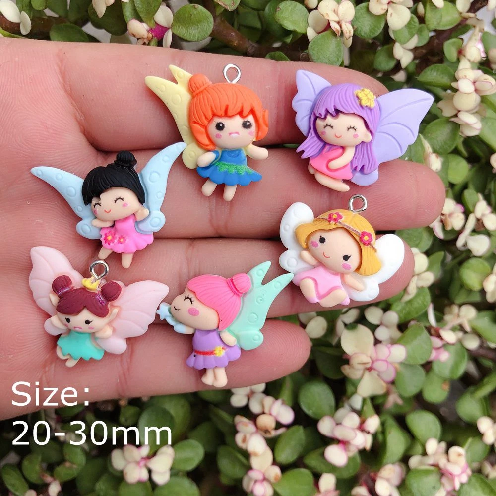 10pcs/Pack Cartoon Resin Charms for Earring  Key Chain Necklace Pendant Jewelry Findings Making