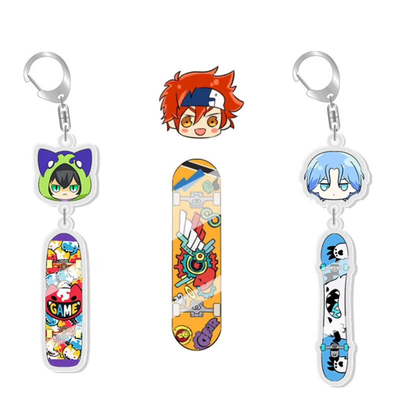 Anime SK8 The Infinity MIYA Keychain Cosplay Cartoon Props Accessories Langa Hasegawa Badge