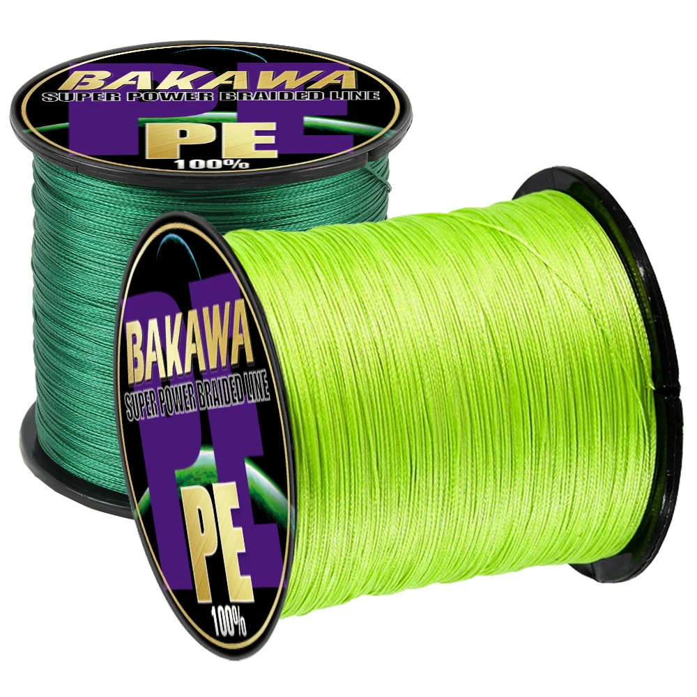 BAKAWA Pesca Fly Fishing Line 4 Strand 300M 100M PE Carp Braided Wire Peche Sea Spinning Multifilamento Cord 10~100LB