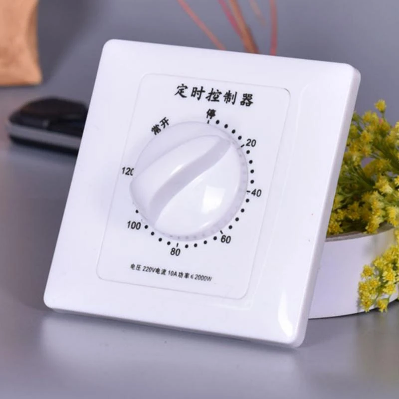 Mechanical Timer Switch AC 220V 30/60/120 Minutes Intelligent Timer Switch Controller Countdown High Power Timing Control Tools