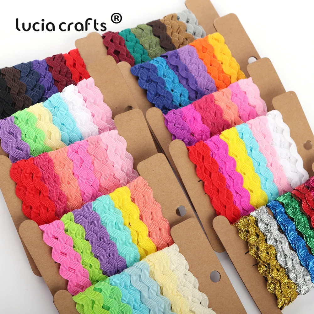 Lucia Crafts 5mm Grosgrain Ribbon For hair bow Wedding Christmas Party Decor Craft  (with card)  6y/lot,1y/color W0602
