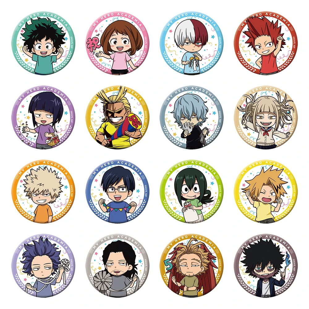 My Hero Academia Anime Boku No Badge MHA Dabi Himiko Toga Jirou Shinso Hitoshi Aizawa Shouta Cute Metal Badge Brooch Pins