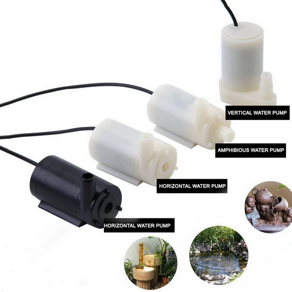 DC 1m 5V Submersible Water Pump For Aquariums Pond Fish Tank Usb Fountain Tiny Pump Low Noise Brushless Motor Pump Garden