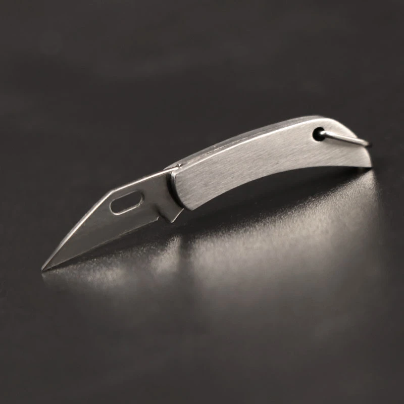Stainless Steel Blade Mini Knife Handmade Key Chain Pocket Folding Knife Outdoor Open Box Knife With Hanging Knife