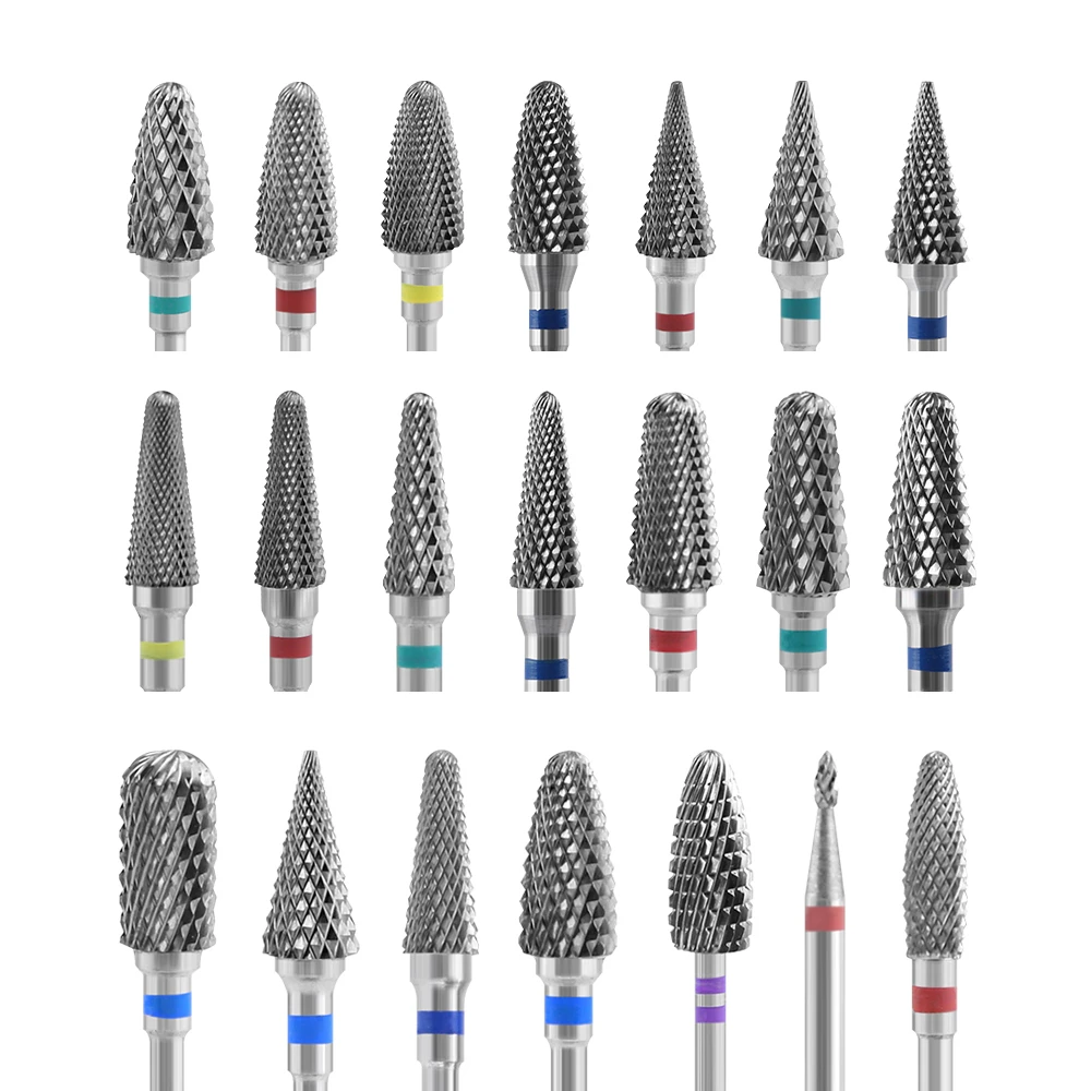 Tungsten Carbide Milling Cutter Burrs Nail Drill Bits Machine Nail Cutter Nail File Manicure For Machine Nail Art Accessories