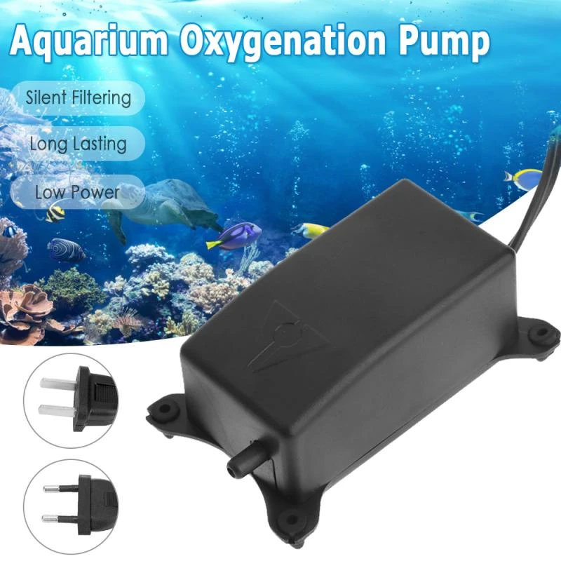 Aquarium Air Pump Submersible Water Pump Aquarium Fountain Air Fish Pond Tank Fish Tank Mini Compressor Single Double Outlet