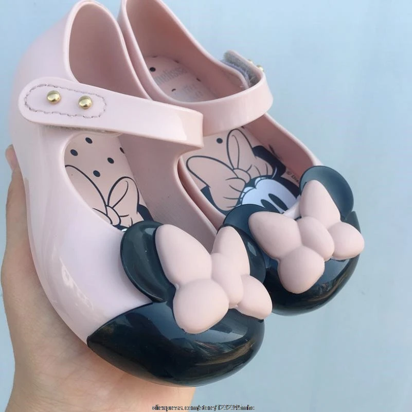 Original Disney Princess Mickey Mouse Summer Cartoon Girl Jelly Shoes Girls Non-slip Sandals Melissa Kids Beach Sandal Toddler