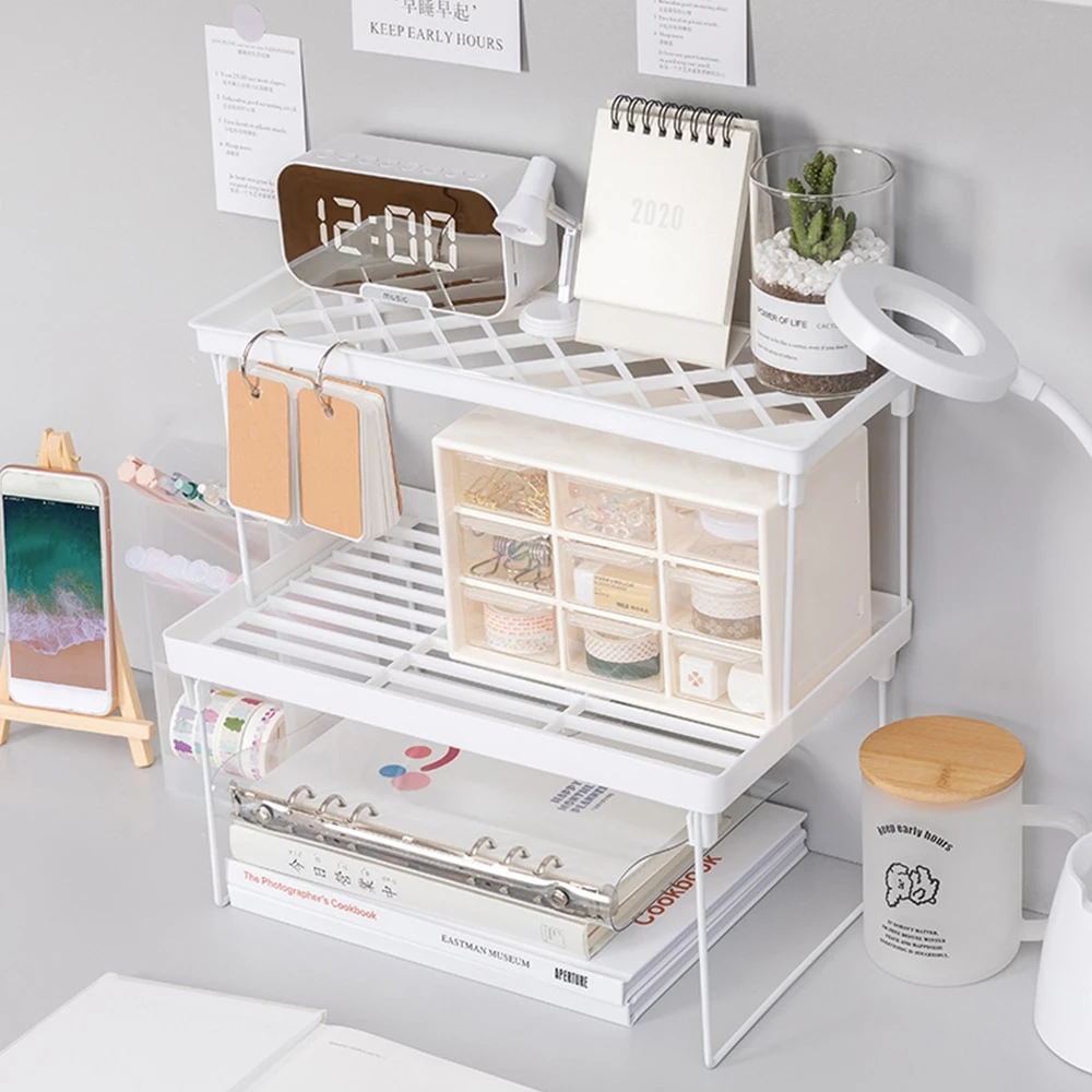 Home Closet Organizer Storage Shelf for Kitchen Rack Space Saving Wardrobe Decorative Shelves Cabinet Holders