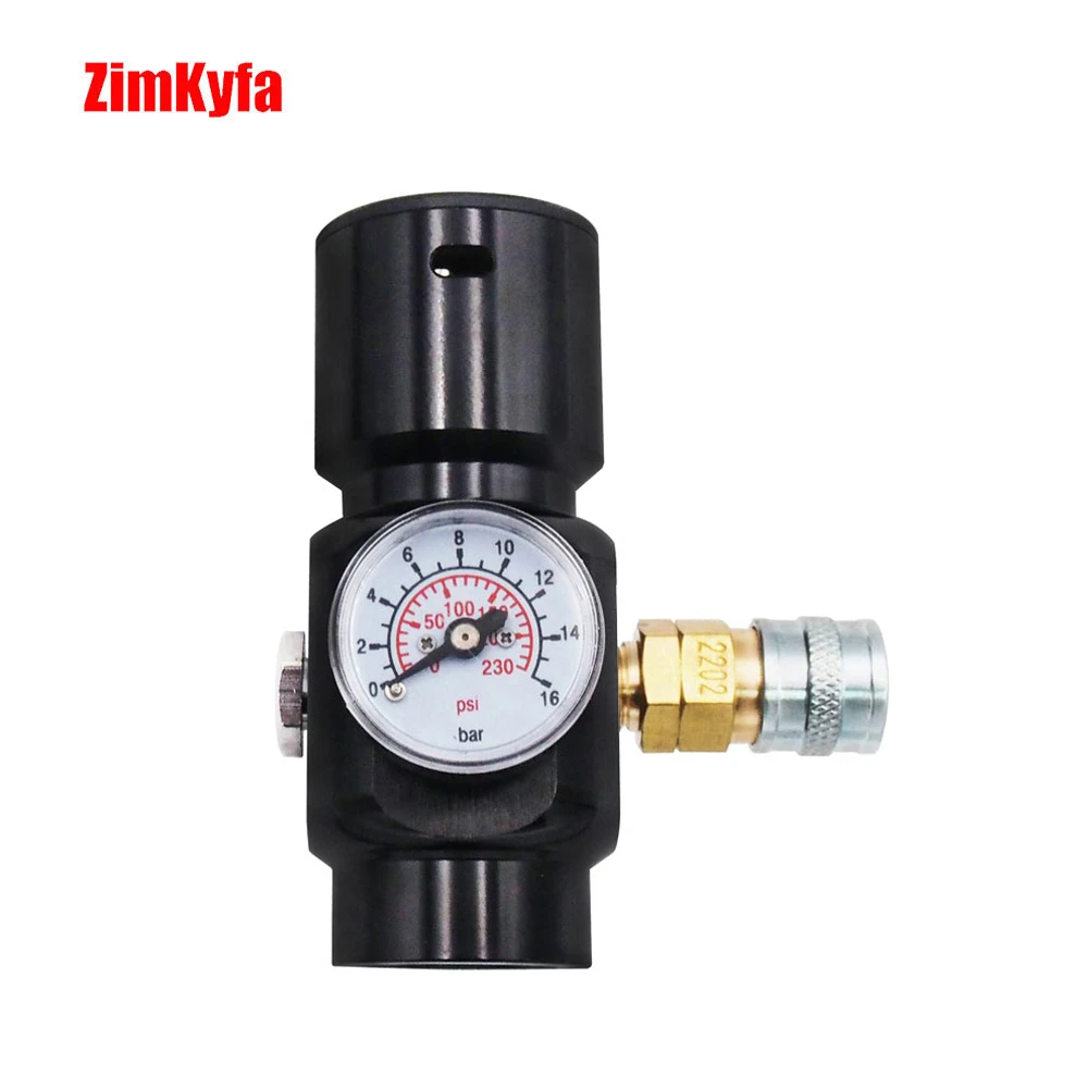 Mini CO2 Regulator for Pneumatic Tools Including Nailers, Staplers, Caulking Guns & Paintball Airsoft 0-130psi