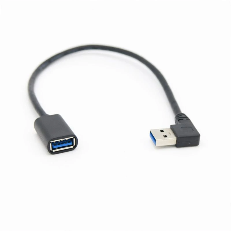 90 Degree Right Angle Super Speed USB 3.0 Male to Female Extension Cable Cord Adapter 30CM/60CM LK