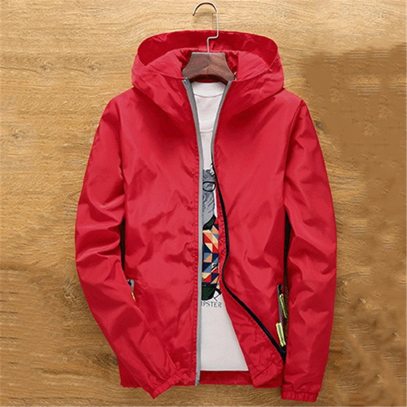 Jacket Women Plus Size 7XL Loose Hooded Reflective Coat 2021 Spring Summer Thin Korean Man Lady Couple Clothing Red Jacket LR778