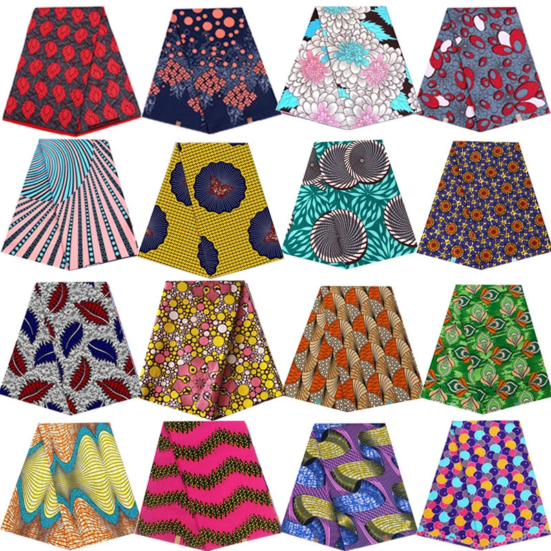 Ankara Africa Printed Batik Fabric Real Wax Patchwork Sewing Dress Material Artwork Accessory 1Yard High Quality 100% Polyester