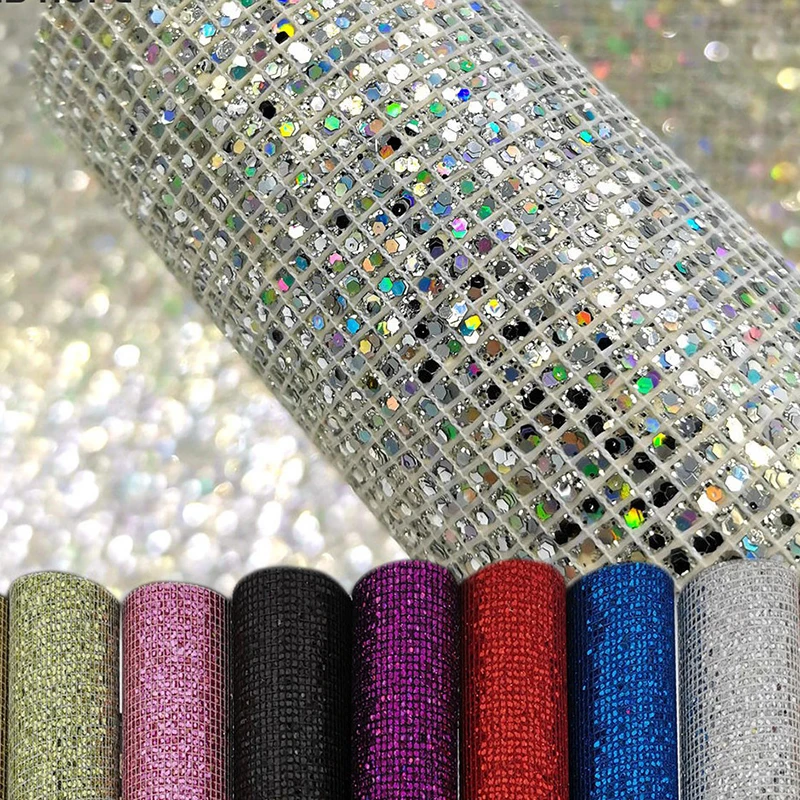 20*15/20*30CM Colorful Rhinestone Fabric Sheets Glass Trim Ribbon Crystal Applique For DIY Crafts Garments Decoration