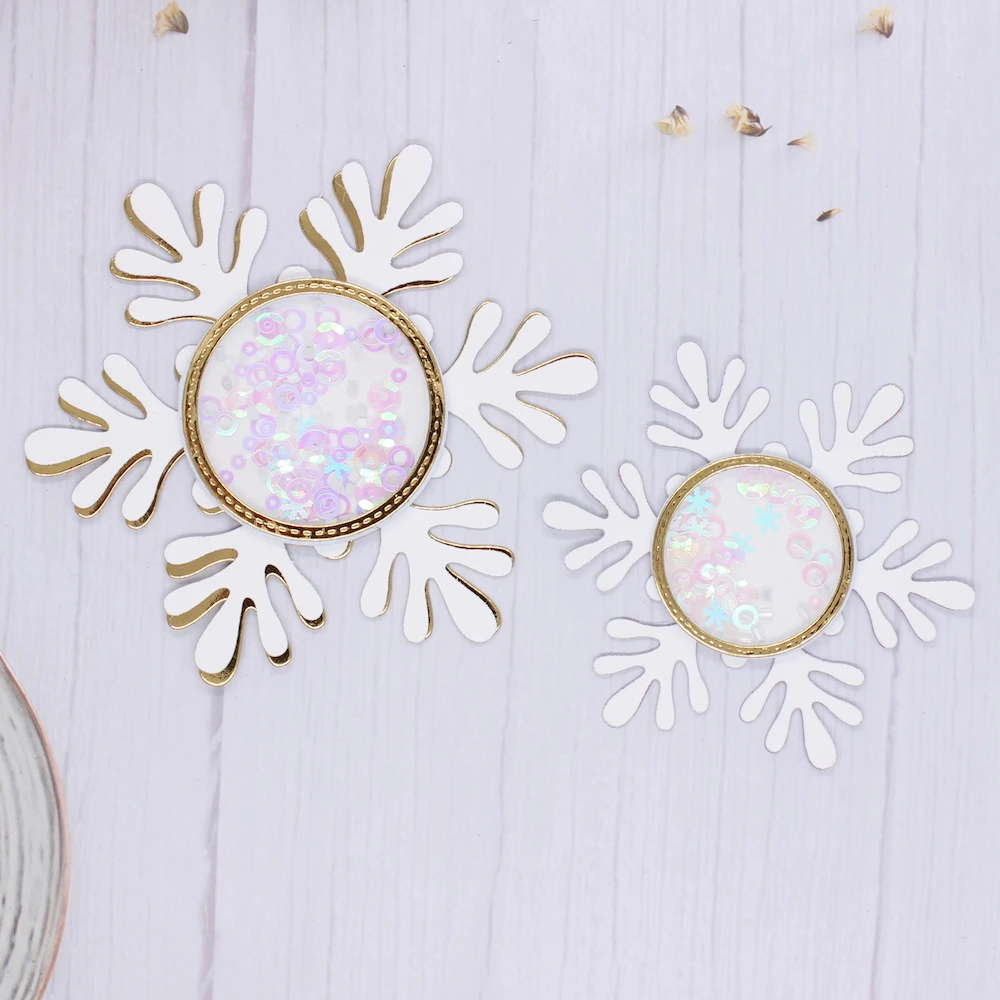 KSCRAFT Christmas Snowflake Shaker Metal Cutting Dies Stencils for DIY Scrapbooking Decorative Embossing DIY Paper Cards