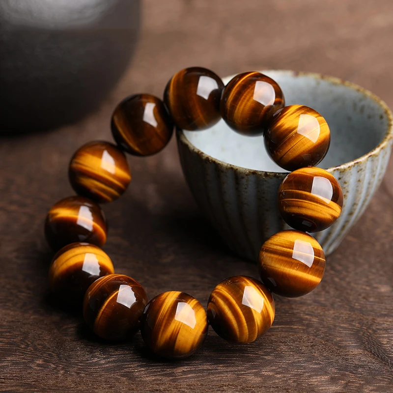 5A Fashion Tiger Eye Beads Bracelets Men High Quality 6/8/10/12mm Natural Stone Charm Bracelets for Women Handmade Jewelry Gifts