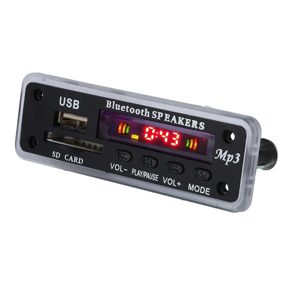 Car Speaker MP3 Player AUX USB SD FM Radio Security Digital Card Wireless Bluetooth 5.0 MP3 Decoder Module