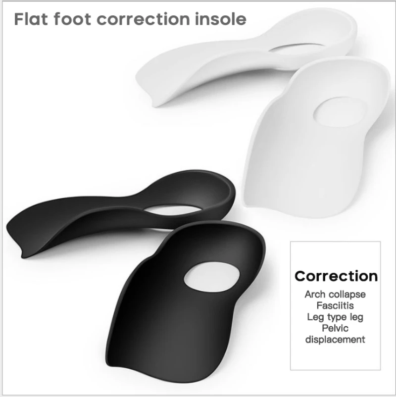 Large Size Insole For Flat Foot O-shaped Legs Arch Support Plantar Fasciitis Shoes Orthopedic Insoles For Flat Feet