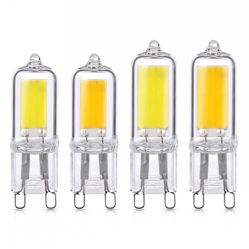 Super Bright G9 LED Light Bulb 6W 9W 12W15W 220V Glass Lamp  Constant Power Light LED Lighting G9 COB Bulbs