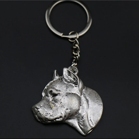 American Staffordshire Terrier embossed Key Chain  Popular Pit Bull Terrier dog  embossed Key Chain fast delivery