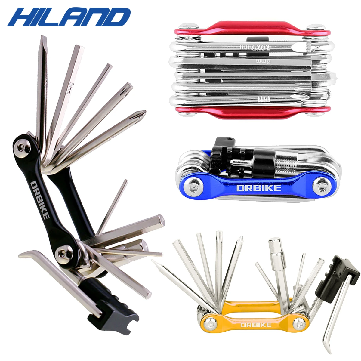 Multifunction Tool Kits 12 Functions Tire Repair Tool Set with screwdriver Chain Rivet Extractor for MTB Road Bike