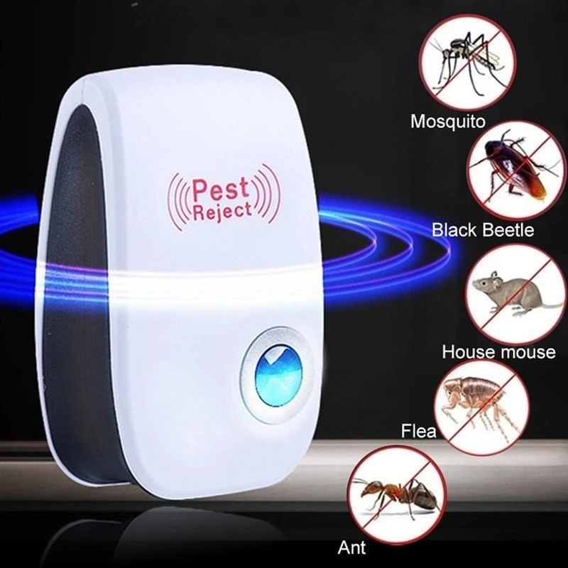 Pest Repeller Household Insect Mouse Repeller Device Home Office Sonic Pest Control Device, EU US UK Plug
