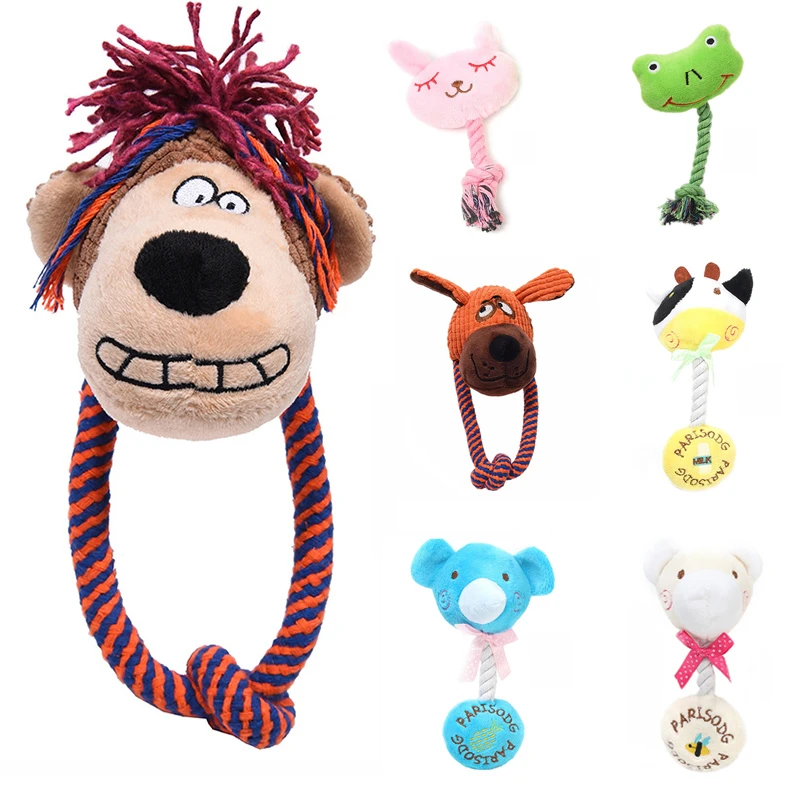 Cartoon Animals Pet Dog Chew Toy Squeaky Dog Toys for Small Dogs Bite Resistant Puppy Toys Pets Products Supplies jouet chien