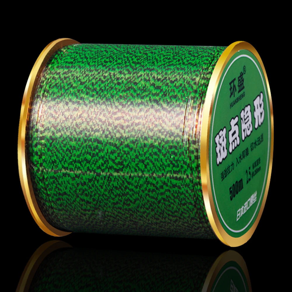 500m 3D Invisible Spoted Line Fly Fishing Line  Monofilament Fishing Line Speckle carp Nylon Thread Fishing Line Algae Line