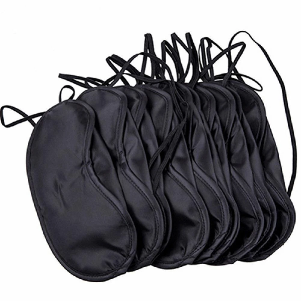 10Pcs Comfortable Sleep Eye Mask Shade Cover Blindfold Night Sleeping Travel Aid Sleeping Mask Blindfold Eyepatch