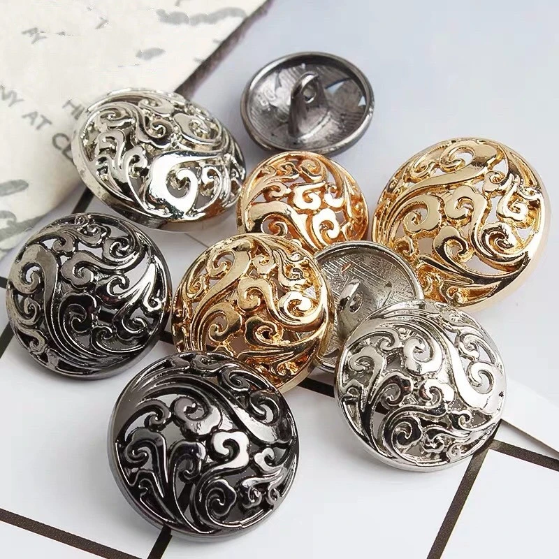 15/20/25mm Metal Vintage Gold Buttons for Coat Sewing Material Sewing Accessories Buttons for Clothing Fashion Blouse Buttons