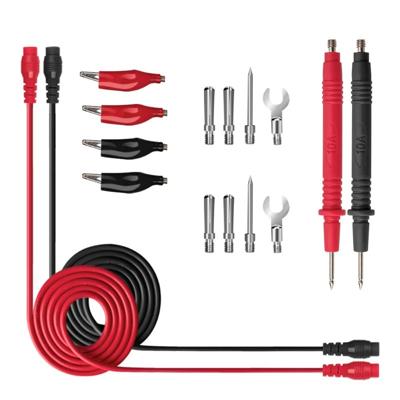 16pcs/set Universal Digital Multimeter Test Leads Probe 90cm Needle Tip Probe Pin Wire Pen Cable Test Line Assortment Kit