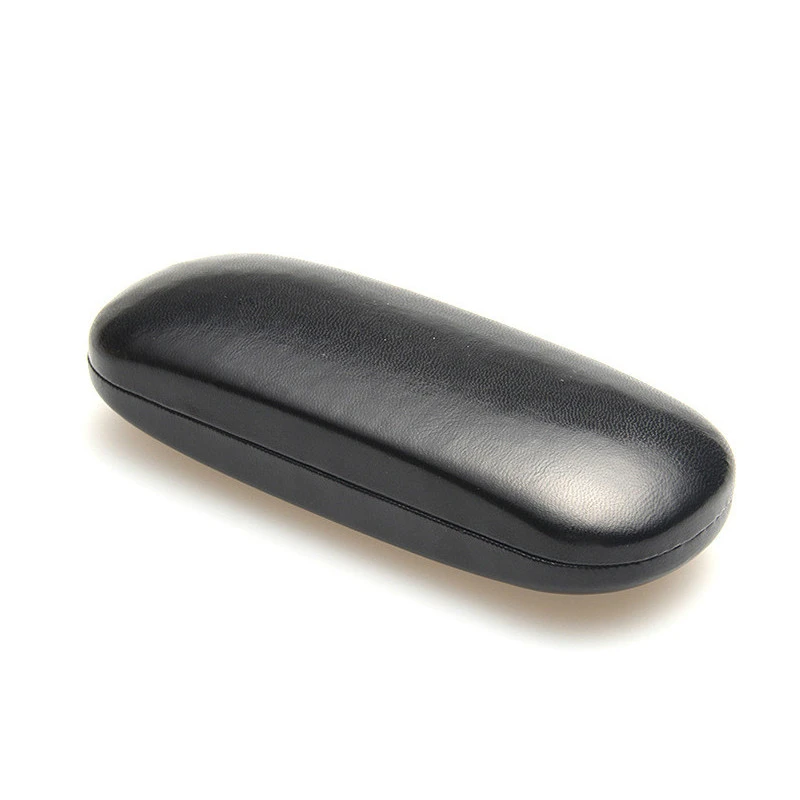 Hot Leather Glasses Case For men Waterproof Hard Eyeglasses Frame Case Women Reading Glasses Box Black Spectacle Cases