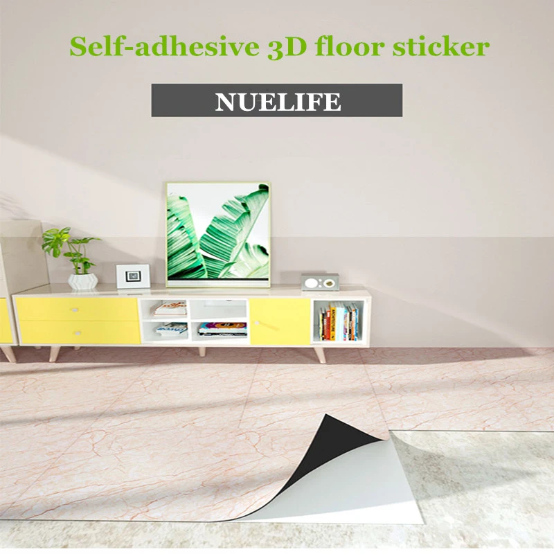 Thick wear-resistant floor stickers self-adhesive waterproof non-slip toilet floor stickers floor bathroom toilet tile stickers