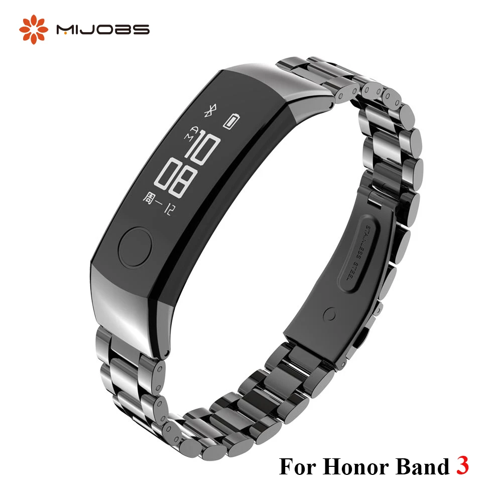 Bracelet Honor Band 3 Stainless Steel  for Huawei Honor Band 3 Strap Metal Wristbands With Repair Tool Adjustable Accessory