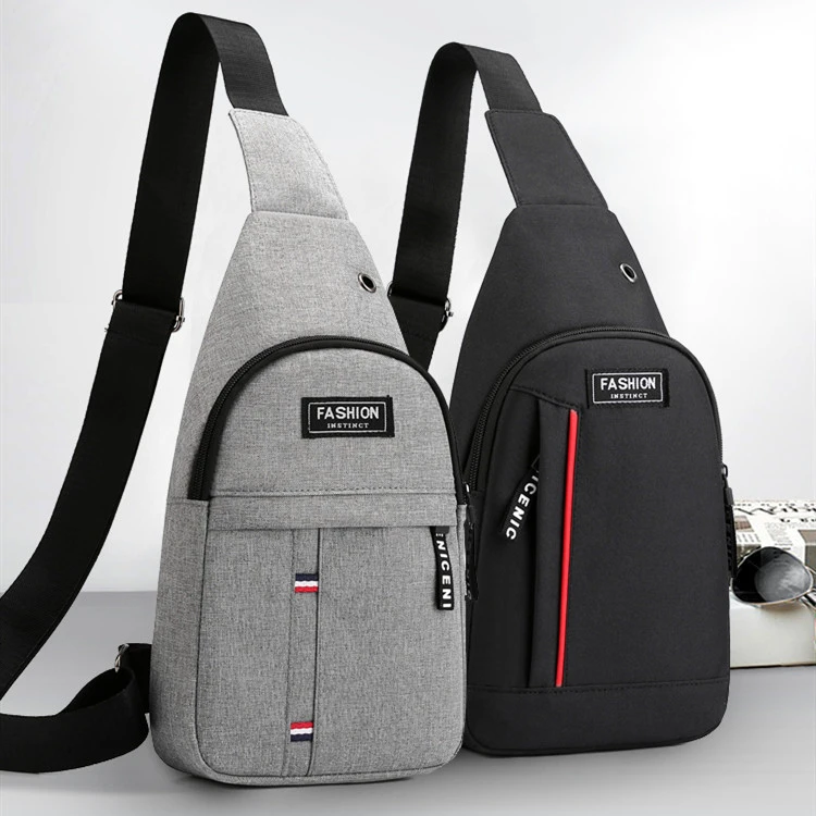 Multifunction Crossbody Bag for Men Earphone Shoulder Messenger Bags Male Lightweight Short Trip Chest Bag Male Bag