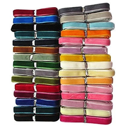 U PICK 5/10yards/lot 10mm 1cm Wide Velvet Ribbon Headband Clips Bow Wedding Decoration