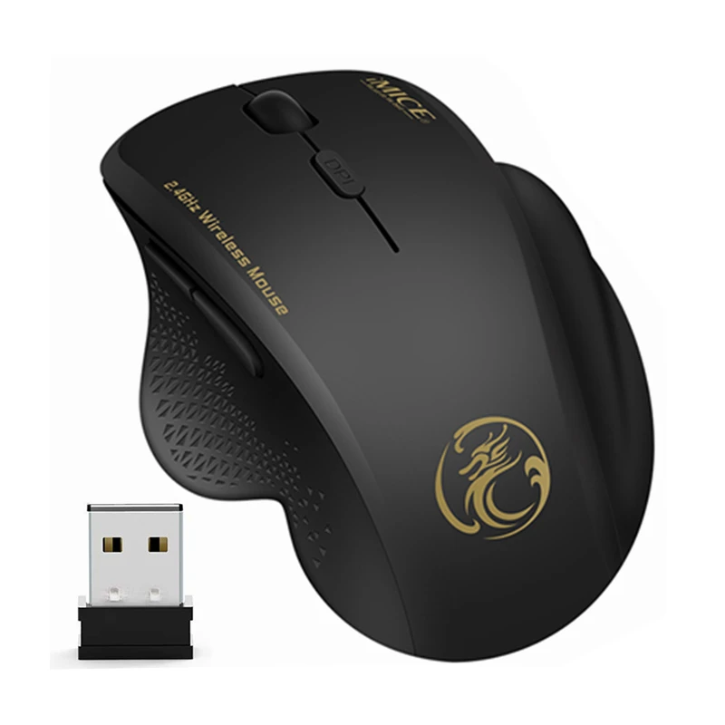 Wireless Mouse Computer Mouse for PC Laptop 6 Button Wireless Mouse Optical Mause Ergonomic Mice with USB Receiver for Computer