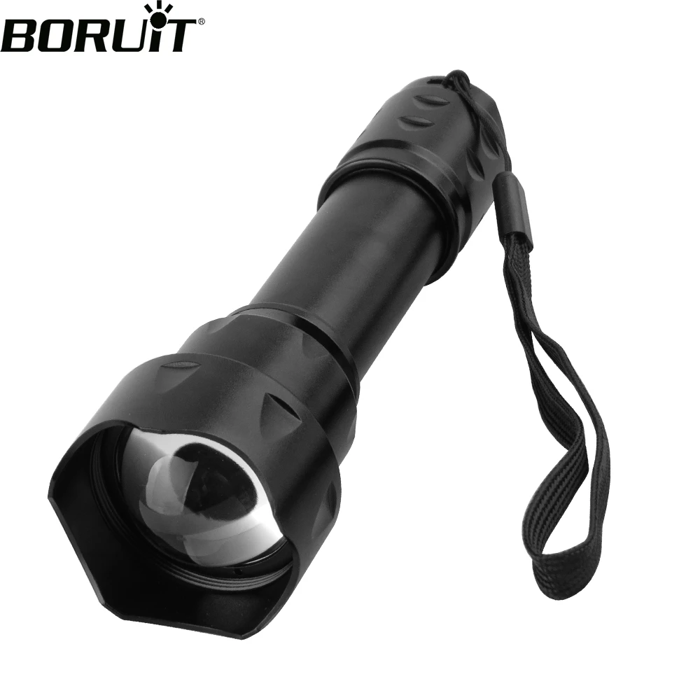 BORUiT T20 Infrared IR 850nm Night Vision Zoom Led Flashlight 18650 Battery Torch IPX6 Waterprrof Lantern for Hunting