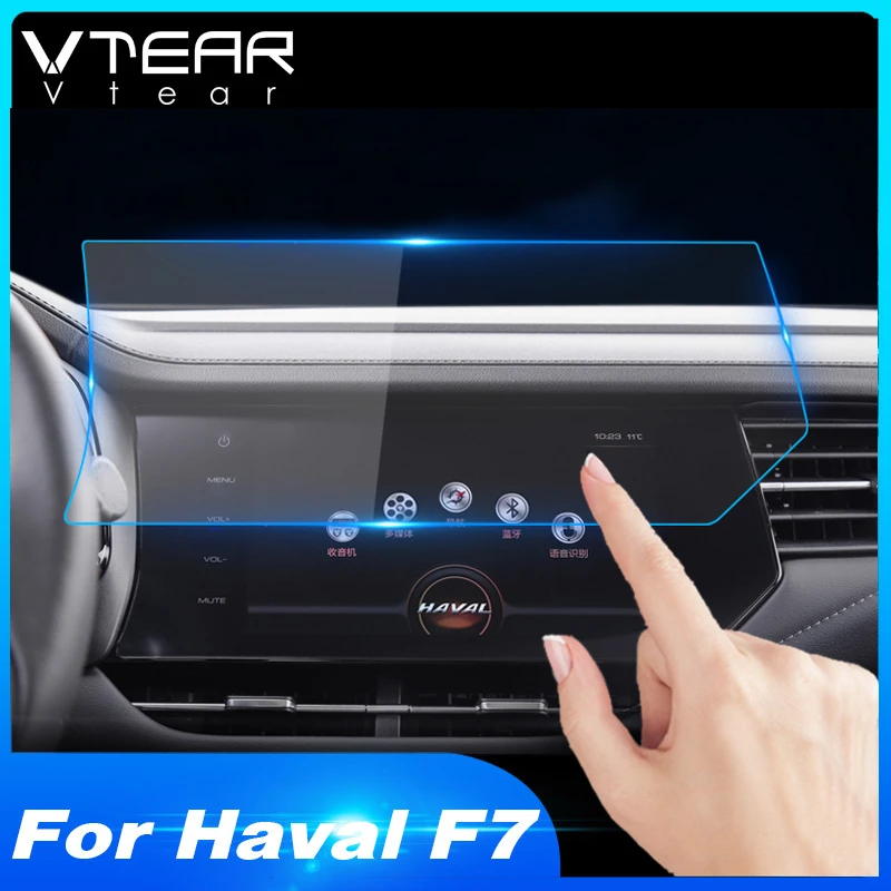 Vtear for Haval F7  F7X Car GPS Navigation Screen Protective Film lcd protector auto interior car-styling accessories 2018 2019