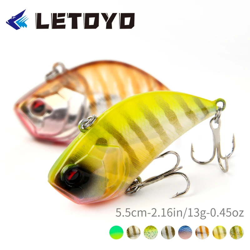 LETOYO 2021 VIB Artificial Hard Baits Sinking Vibration Fishing Lure Lipless Wobblers For Pike Fishing Tackle Goods Japan New