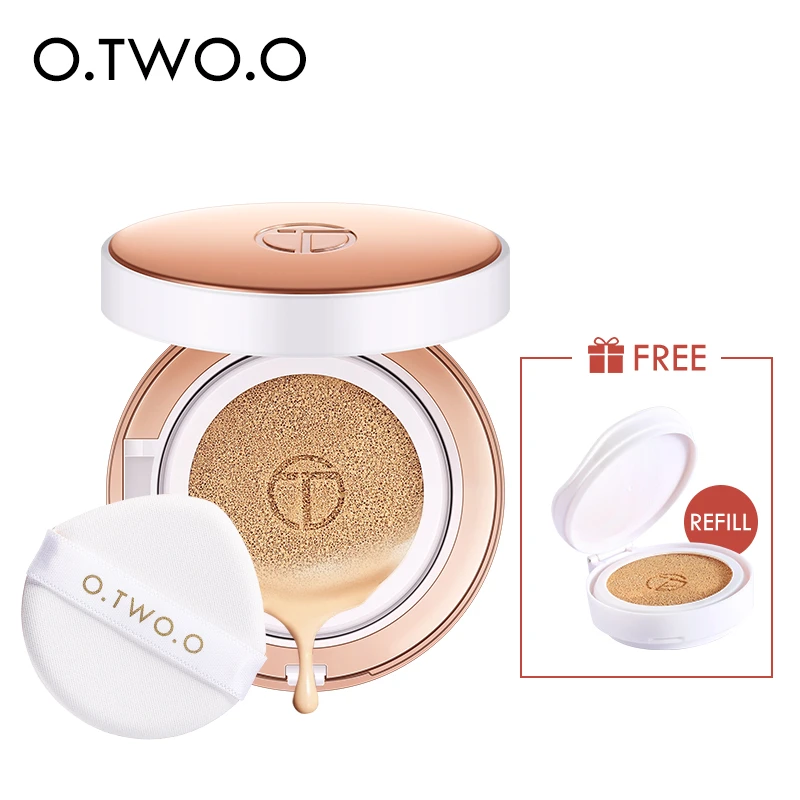 O.TWO.O Air Cushion BB Cream CC Cream Moisturizing Concealer Bright Makeup Base Long Lasting Foundation Cream With Makeup Puff