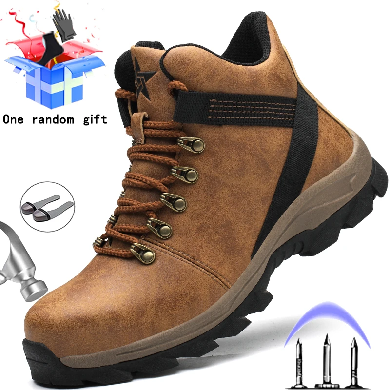 Winter Boots Men Safety Shoes Indestructible Work Shoes Puncture-Proof Work Sneakers Male Steel Toe Shoes Work Safety Boots 2020