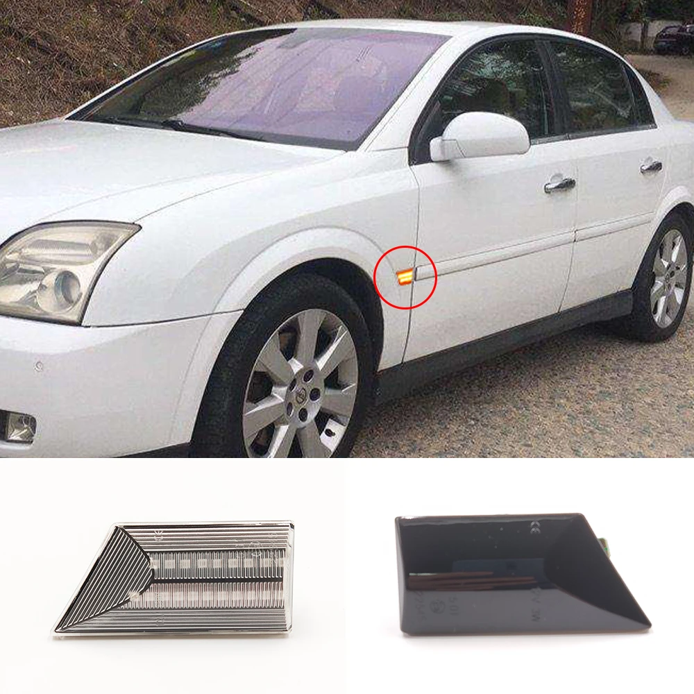 2PCS LED Car Light For Opel Signum Vectra C 2003-2008 Turn Signal Lamp Dynamic Side Marker Blinker Flowing Lighting